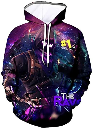 Fortnite Unisex Kids The Raven Skin Hoodie Small eBay