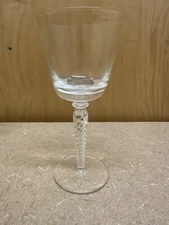 Vintage swirlette air bubble twist liquor goblet