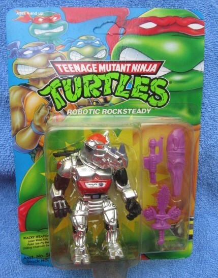 Rare Vintage 1993 TMNT Ninja Turtles Robotic Rocksteady Playmates 