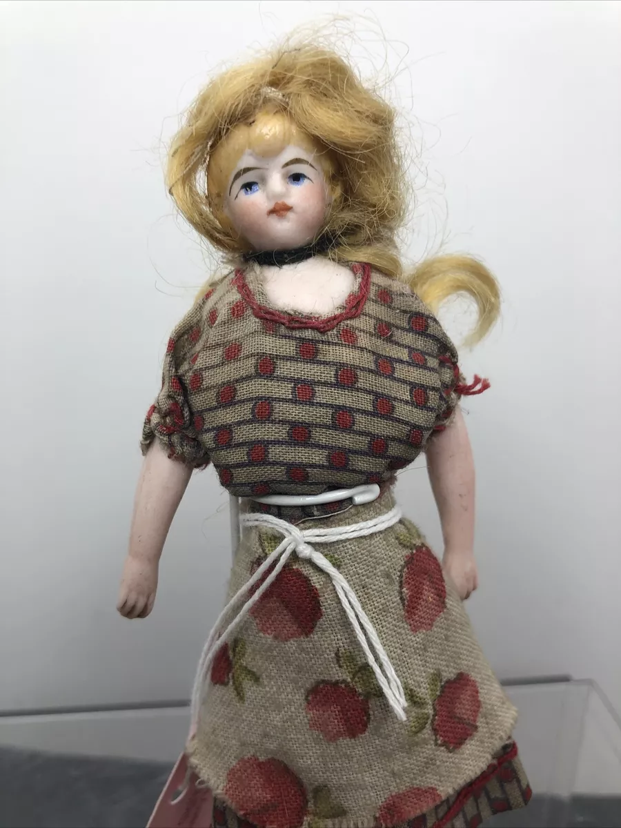 Vintage Jointed Bisque Doll with Molded Hair, Made in Germany, Numbere –