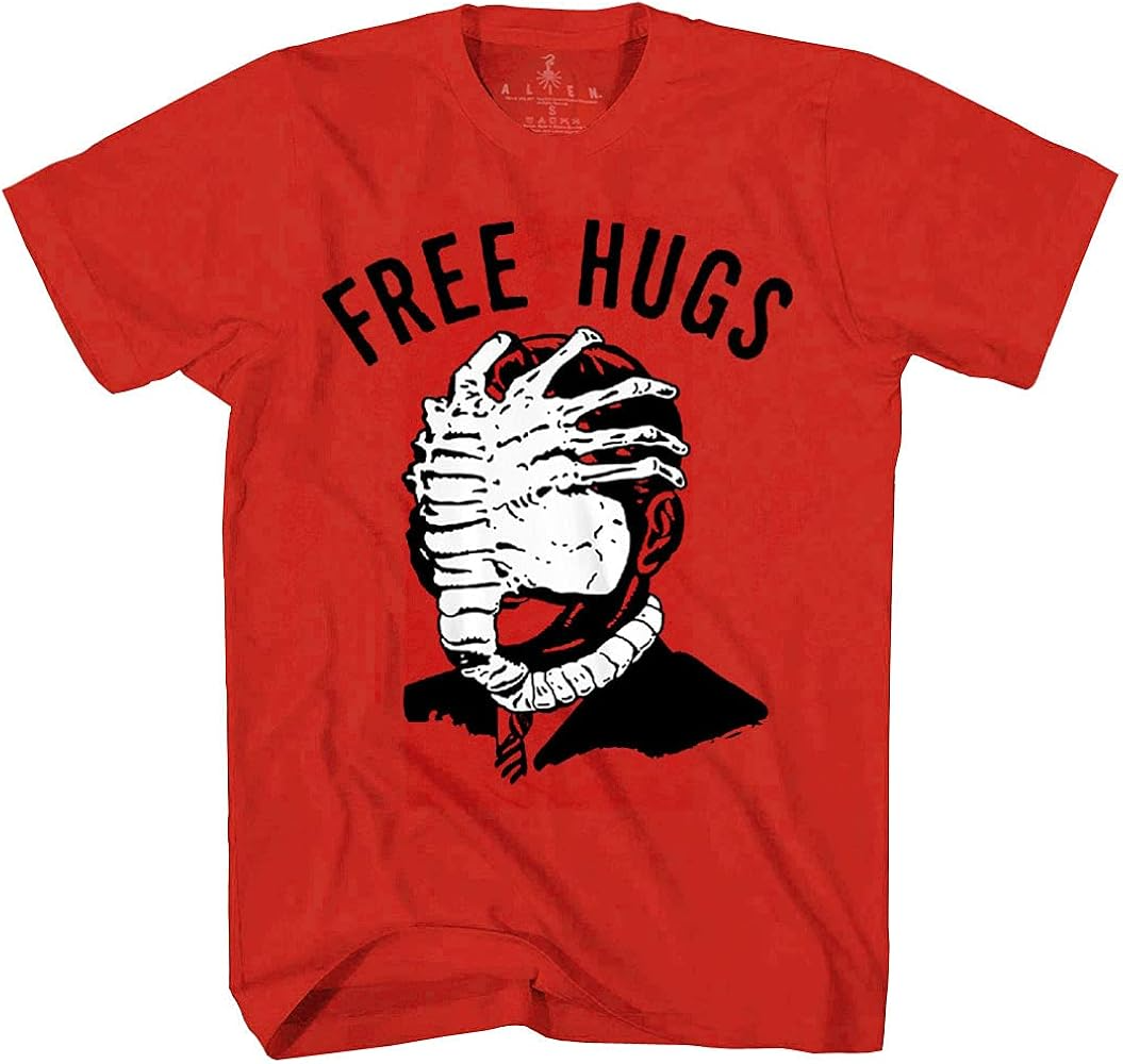 ALIEN FREE HUGS TSHIRT Face Hugger Horror Movie Unisex Tee