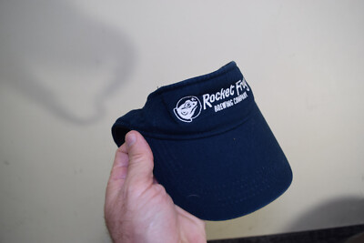 Rocket Frog Brewing Company Golf Sun Visor MENS Blue Defunct Brewery Sterling VA