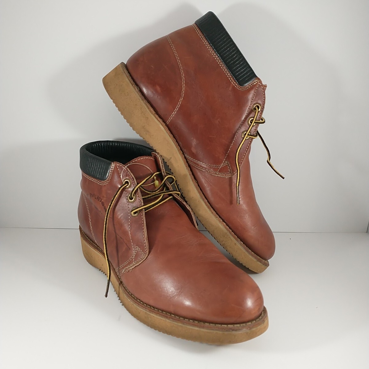 Vintage Chippewa USA 3-Hole Chukka Kush N Kollar Boots Mens Size 11.5 D NICE