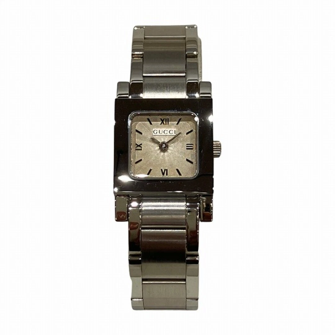 Montre pour femme Gucci 7900P cadran carré quartz acier inoxydable argent