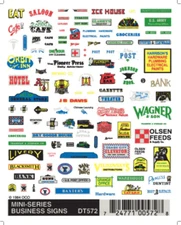 NEW Woodland Mini Train Decal Sheet Business Signs DT572