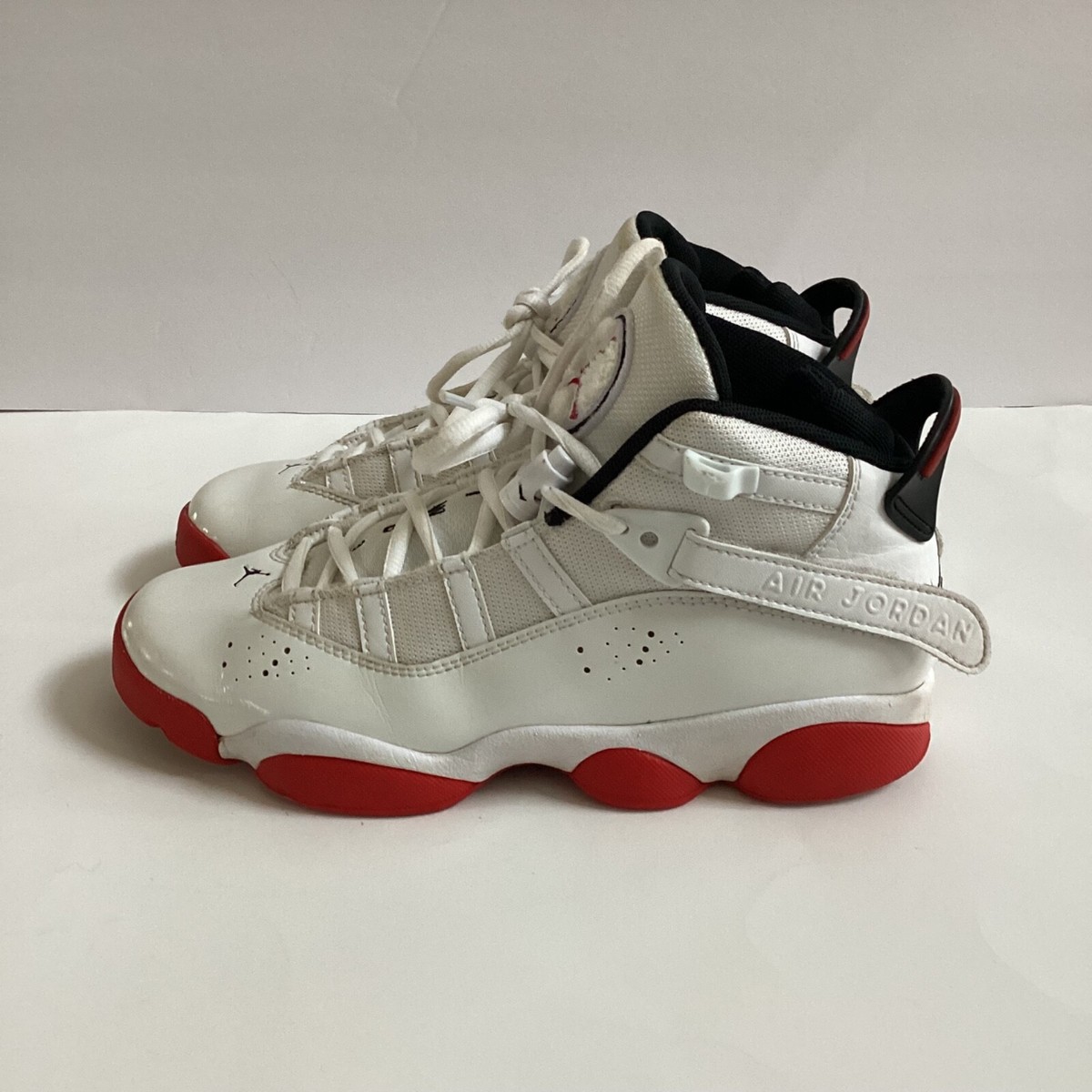 Jordan 6 Rings Basketball Shoes White University Red 323419