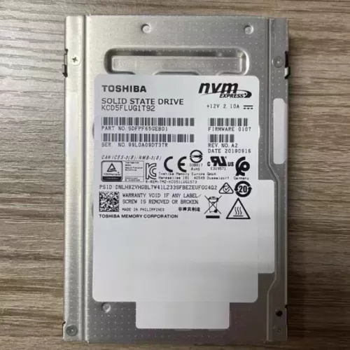 1.92TB KIOXIA SSD U.2 CD5 KCD5FLUG1T92 NVME HPE SSD Solid State Drive - Picture 2 of 3