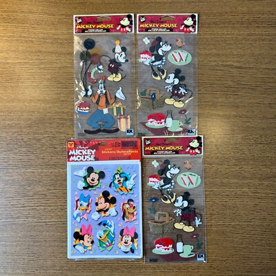 Disney Mickey Mouse Sticker 3D Mickey Heartline Halmark Scrapbook Goofy Minnie