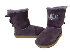 UGG Australia Kids Baily Bow II Customized Boot Size 4 Purple EUR 3/UK 34  ..L14