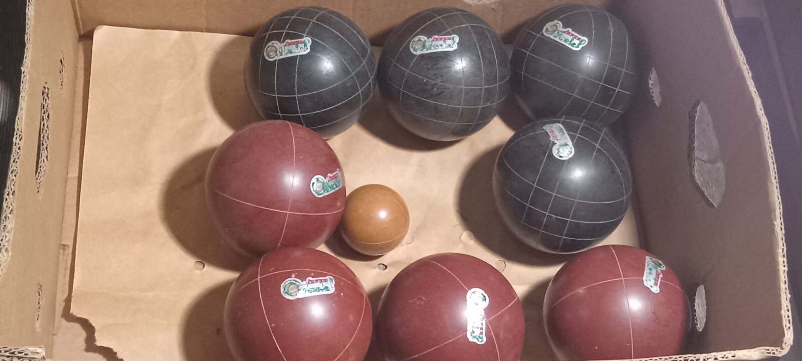Vintage Super Martel Bocce Ball Set Lawn Bowling W/ Bag + Manual Made