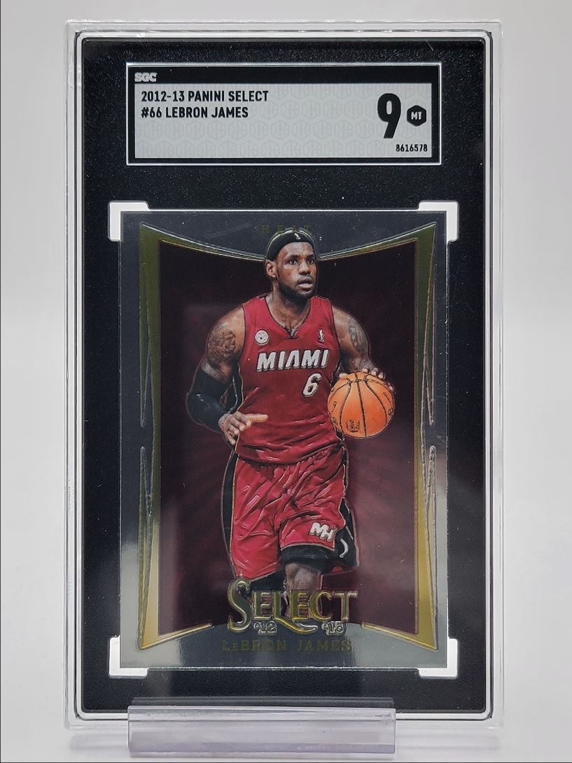 LEBRON JAMES 2012-13 SELECT BASKETBALL BASE MIAMI HEAT MINT SGC 9 Q1774