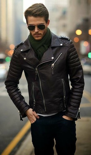 Men's BLACK Leather Jacket Soft 