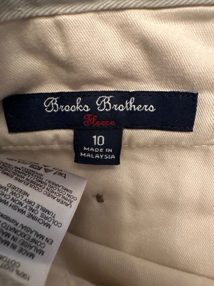 Pantalones Brooks Brothers Niños Beige Algodón Talla 10 Calce Clásico Freppy Iglesia Escuela Foto 3 de 4