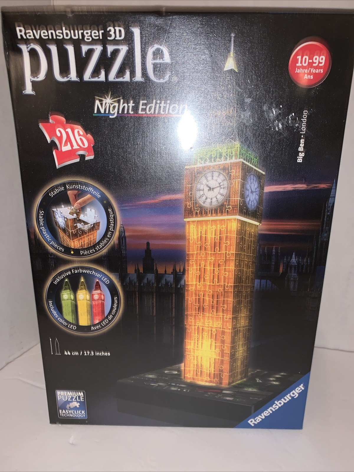 Ravensburger 3D Puzzle Big Ben, Night Edition New Open Box eBay