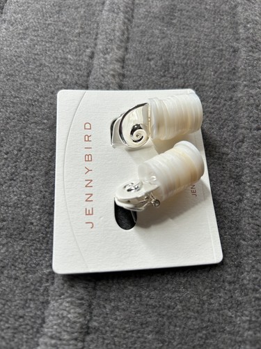 Jenny Bird Odette Earrings in Silver/Shell - Picture 4 of 5