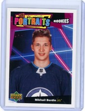 2020-21 Upper Deck Series 2 Mikhail Berdin UD Portraits Winnipeg Jets RC