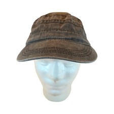 Women s Military Style Hat Cap Newsboy Black Strapback Adjustable