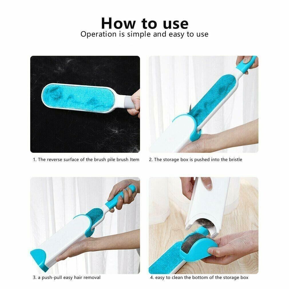Reusable Pet Dog Cat Hair Remover Sofa Clothes Lint Cleaning Brush Fur
