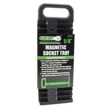 Grip 1/4" Drive Magnetic Sockets Tray Shallow Deep 26 Slot Organizer 67270 BLACK
