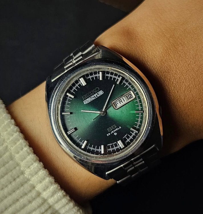 SEIKO 5 ACTUS 自動巻き 稼動品 21石 デイデイト メンズ 稼働品】SEIKO