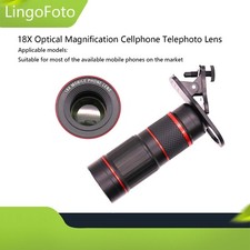 Universal 18X Zoom Mobile Phone Lens Clip on Optical Telescope Telephoto Lens