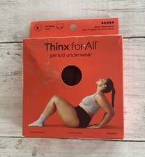 Thinx For All Period Underwear Hi Waist Panty Super Absorbency Black Size Small