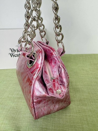 Vivienne Westwood Accord Shoulder Bag Handbag 4 Colors Big Orb Chain Strap - Picture 26 of 28