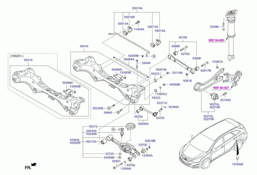 552703Z700 Brazo Suspension Trasero Izquierdo para HYUNDAI I40 (VF) Style 191860 - Imagen 3 de 10