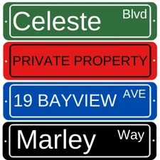 Custom Holiday Gift Outdoor/Indoor Personalized Street Signs (2 Size/Multicolors