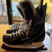 Bauer Supreme One20 Senior Ice Hockey Skates UK 11.5 Black/White/Gold +guards