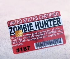 Zombie Hunter Credit Carddebit Cover Skin Sticker