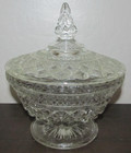 Anchor Hocking Wexford Vintage Glass Candy dish with lid 1962-98 — photo 1