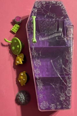 Monster High Ick Refrigerator Coffin 2013 Purple Mattel w/ Food Dishes