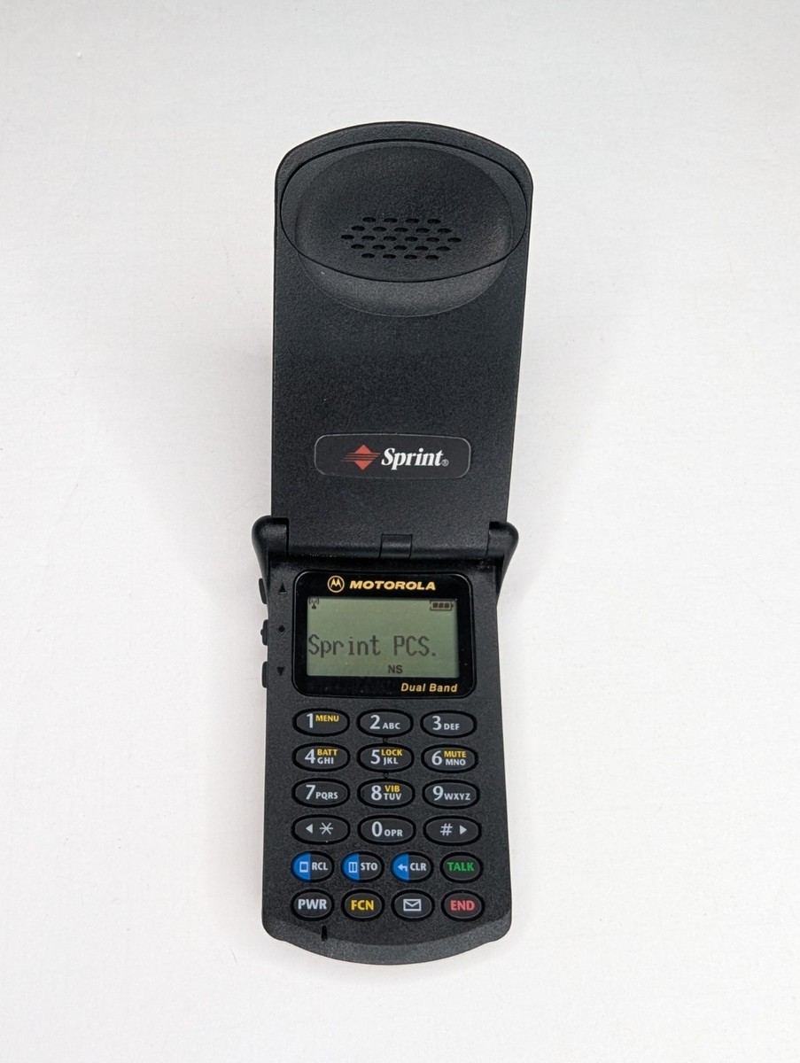 Vintage Motorola StarTAC ST7867W Flip Cell Phone with AC DC