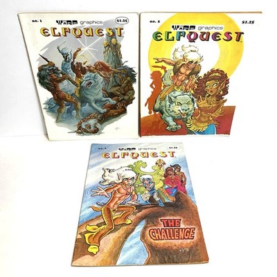 1978 Elfquest Comic Books No. 1, 2 & 3 Warp Graphics