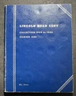 1910-1940PDS US LINCOLN CENT Set of 62 Different w/Album! #30 Old US Coins!