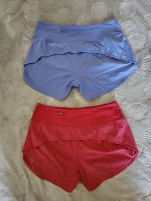 Lululemon Speed Up Shorts Pink Blue  Lot of 2!! Sz  6 EUC!!