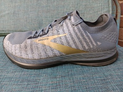 Brooks Bedlam 2 Gold 1103081D091 Gray Men's Size 9.5 Athletic Sneaker Knit Upper