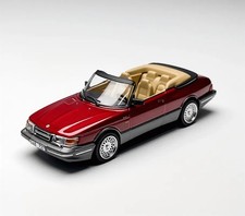 Tarmac 164 Red Saab 900 Turbo Convertible Sports Model Diecast Metal Car