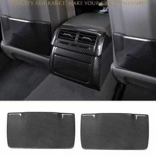 For Audi A8 S8 2019-2024 Carbon Fiber Rear Seat Back Net Bag Frame Cover Trim