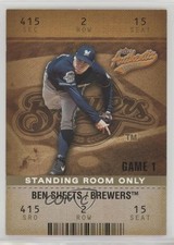 2003 Fleer Authentix Standing Room Only 17/25 Ben Sheets #43 hg6