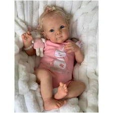 Realistic Reborn Baby Dolls Silicone Full Body Girl 18 Inch Lifelike Baby Dol...