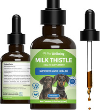 Pet Wellbeing Milk Thistle for Dogs Organic Herb, Milk Thistle Liver Detox Suppo