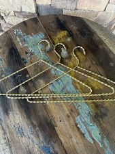 Vintage Twisted Brass Clothes Hanger Hollywood Regency Set Of 3