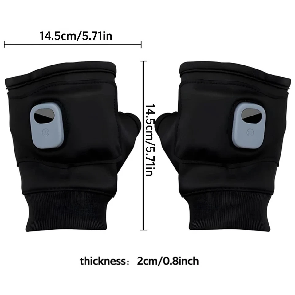 Guantes térmicos para mujer recargables, guantes térmicos recargables sin dedos Foto 4 de 4