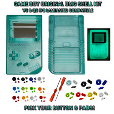 Nintendo Game Boy Original DMG V5/Q5 IPS Laminate Ready Shell Kit GLOW TEAL