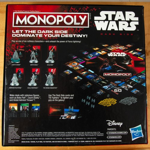 Juego de mesa Star Wars Monopoly: Dark Side (Disney/Hasbro) - Imagen 2 de 5