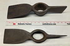 2 Antique Mattox Grub Hoe Axe Heads Digging Prospector Railroad