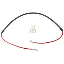 Tusk Front Motorcycle Steel Braided Brake Line Standard Length Red Tusk Front Motorcycle Steel Braided Brake Line Standard Length Red