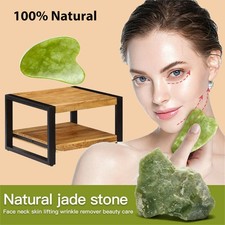 2PCS Gua Sha Board Facial Massage Chinese Medicine Natural Jade Stone Scraping